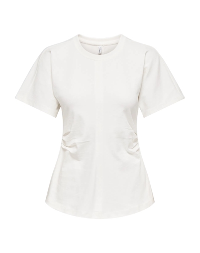 Only - ONLMarie Ruching T-shirt - Cloud Dancer